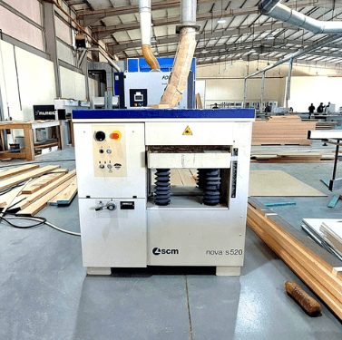 SCM thicknesser machine used for timber calibration